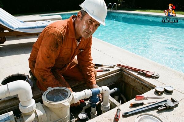 اصلاح سباكة حمامات السباحة